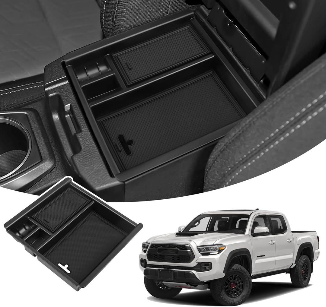 YOJOJOCO Center Console Organizer Compatible with Toyota 2016-2023 Tacoma Accessories Storage Box Organizer Tray