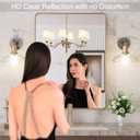 LOAAO 20X30 Gold Bathroom Mirror, Rounded Rectangle Gold Frame Mirror, Brushed Gold Bathroom Vanity Mirror Wall-Mounted, Anti-Rust, Hangs Horizontally or Vertically