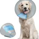 Supet Dog Cone Collar to Stop Licking, Elizabeth Recovery Collar After Surgery for Large, Medium, Small Dogs, Pet Head Cone Alternative (S(Neck: 11.5~12.6"), Grey)