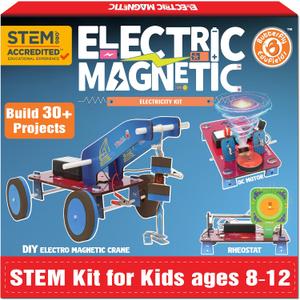 Butterfly EduFields 30in1 STEM Kits for Kids Age 8-10-12 | STEM Toys for Ages 8-13 | Electricity & Magnetism | Science Project Kit for Boys & Girls Aged 8-10-12-14 | Best Educational Birthday Gift, Small