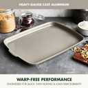 GreenPan Premiere Ovenware Healthy Ceramic Nonstick 18" x 13" Half Rectangular Baking Pan, PFAS-Free, Warp-Free Bakeware, Durable Quick Heating Tray, Oven Safe to 600F, Dishwasher Safe, Taupe, 18" x 13" Half Sheet Pan