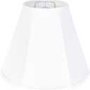 GO&SO White Bell Lamp Shades for Table Lamps - Modern Linen Lampshade - 6" Top x 13" Bottom x 10.6" High(Spider) - Replacement Lampshade For Floor Lamp & Bedside Lamp - Hand Crafted - Easy Assembly (Natural Fabric-White)