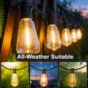 Outdoor String Lights Waterproof, 54FT Dimmable Patio Lights with 24+1 Shatterproof Edison Bulbs, 2700K ST38 LED Outdoor Hanging Lights for Gazebo, Backyard, Balcony, Garden, Party Decor