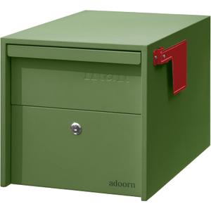 Adoorn Lockable Post Mount Mailbox | Small (Green). Size 12 x 12 x 18.5 (HxWxD) Anti-Theft Locking Mailbox with 2 Keys, Modern Mailbox with Flag, Weatherproof Mailboxes for Outside Adoorn Lockable Post Mount Mailbox | Small (Green). Size 12 x 12 x 18.5 (HxWxD) Anti-Theft Locking Mailbox with 2 Keys, Modern Mailbox with Flag, Weatherproof Mailboxes for Outside
