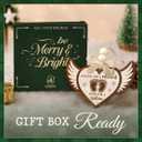 8 x Miscarriage Memorial 2 Layer Wood Ornament - Infant Loss, Stillborn Babies Remembrance Sympathy Keepsake for Mom, Dad, Parent, Family - Baby with Angel Wings, Comfort Pregnancy Loss Gift