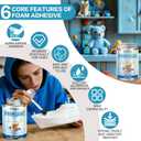 4 oz Foam Glue, Foam Glue Adhesive, Styrofoam Glue Adhesive, Super Strong Adhesion, Quick-Drying and Transparent, Specially Designed for foams Materials, Suitable for foams and Other Materials