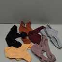 READY TO LOVE Cotton Underwear for Women Pack Breathable Thongs for Women Sexy Stretch Soft Womens Panties Thong (Medium, Black/Purple/Caramel/Khaki/Apricot/Gray)