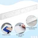 Reallnaive 36" x 4" Marble Vanity Sidesplash Pure White Bathroom Vanity Backsplash Engineered Stone Side Splash for Bathroom Sink Home Decoration