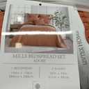 Levtex Home - Mills Waffle - King Quilted Bedspread Set - Adobe Cotton Waffle - Bedspread Size (120 x 104in.), Sham Size (36 x 20in.)