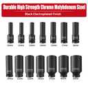 TONYNOL 1/2 Inch Deep Drive Impact Socket Set,12-Point,Metric (10mm-32mm),14 Pcs,Cr-Mo Steel,With a Storage Case