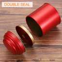 uxcell 9 Pcs Tea Tins Canister with Airtight Double Lids, 8 Fluid Oz Small Round Tin Can Box, Kitchen Canister Containers for Loose Tea Coffee Candy Spices, Red