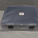 OffiXymeric Plastic Storage Bin with Clear Lid and Removable Tray, Perfect for Craft Supplies, Art Tools,Beads, Stackable Organizer with Portable Handle, Durable Design for Home or Office UseYellow