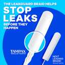 Tampax Compact Pearl Tampons for Women Multipack, with LeakGuard Braid & Extendable Applicator, Regular/Super/Super Plus Absorbency, Compact Extendable Applicator, Unscented, 45 Count