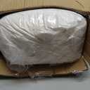 WhatsBedding White Feather Comforter California King Size, Filled with Feather and DownFiber, All Season Luxury Bed Comforter, Ultra Soft 100% Cotton Duvet Insert,104"x96"