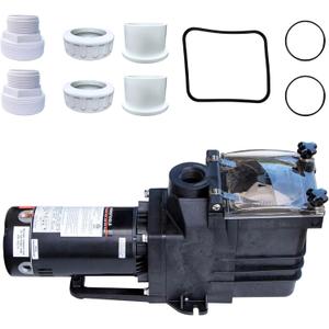 SWIMLINE HYDROTOOLS Swimming Pool Pump For Inground & Above Ground Pools | 1.5 HP, 6660 GPH Filter Pumps | 115/230 V, Powerful Flow W/ Strainer Basket Single Speed Silent Noise, DOE Replacement