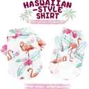 Hawaiian Dog Shirt Lightweight and Breathable Summer T-Shirt with Tropical Prints, Fun Beach Outfit for Small, Medium, and Large Dogs, Perfect for Hot Days and Outdoor Vacation.Flamingo M
