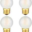 LUMILECT E26 LED Bulb 25W Equivalent Frosted E26 LED Light Bulb Dimmable Small Edison Bulbs Soft White 3000K 200LM 2W A50 LED Globe Bulb Chandelier Vanity Ceiling Fan Light Bulbs, 4 Pack, 1 Broken