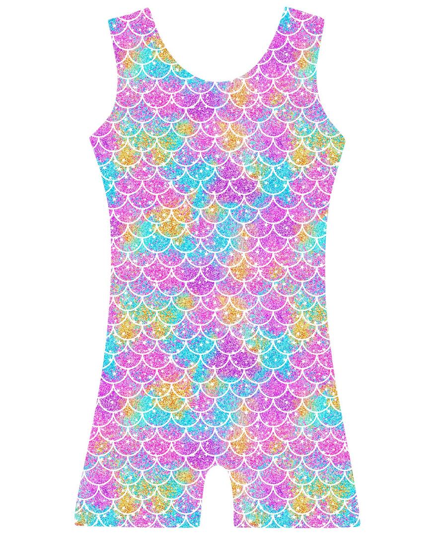 TFJH E Girls Gymnastics Outfit Ballet Dancewear Kids Leotard with Shorts Unitard HotPink Scale 120