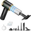 16000Pa Suction Cordless Car Vacuum: Handheld Vacuum with Brushless Motor & HEPA Filter for Drivers and Office Workers - Bone Black