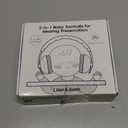 Lilian&Gema 2-in-1 Baby Ear Muffs Noise Protection up to 48 Months - Baby Airplane/Travel Essentials - Adjustable Noise Reduction Earmuffs - Ear Protection Headphones for Infant & Toddler, White