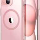 2 x ESR for iPhone 15 Case, Translucent Matte Case, Compatible with MagSafe, Military-Grade Protection, Classic Series, Clear Pink (Frosted Pink Set)