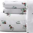 Nautica - King Sheet Set, Brushed Flannel Bedding Set, Soft & Cozy Room Essentials (Penguin Toss, King)