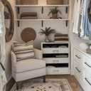 BOLUO Closet Drawers White 3 Drawer Dresser for Closet Organizers and Storage Bedroom Dorm Modern