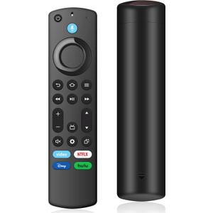 Replacement Firestick Remote Control Fit for Fire-Smart TV Cube, TV Stick 4K Max/4K/Lite/HD, Smart TV 3rd Gen, and Fit for All Insignia-Toshiba-Omni-Pioneer-Omni Mini-LED, Not for ROKU-TVs (Black)