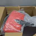 Rolling Shop Stool with Wheels, Garage Mechanic Stool Chair with Backrest, Height Adjustable Heavy Duty Swivel Task Chair, Adjustable Footrest with Storage Tray for Garage Kitchen Salon Tattoo (Red)