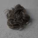 youngways Claw Clip Short Ponytail Messy Bun Hair Piece Bendable Hair Branch Extensions Fluffy Wavy Curly Synthetic Versatile Dark Grey Hairpieces