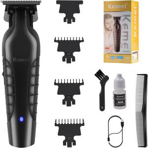 KEMEI 2299 Professional Hair/Beard Trimmer for Men, Zero Gapped Hair Clippers for Barbers, Cordless
