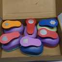 CHENGU 16 Pcs Craft Hole Punch, Paper Punchers for Scrapbooking with 6 Shapes,10 Sheets Cardstock Paper, Kids Supplies for DIY, Card Making, Gift Wrapping(Multiple Styles,2 Inch)