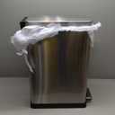 Home Zone Living 12 Gallon Slim Kitchen Trash Can with Soft Close Lid, Step Pedal, Bag Tuck Band, and Removable Liner, Stainless Steel, Silver