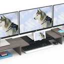 WESTREE Triple Dual Monitor Stand Riser, 56" Extra Long Monitor Stand for 1~2~3 Monitors, Monitor Stand with Length and Angle Adjustable, 3 Shelf Desktop Organizer Riser for Monitor Computer Laptop