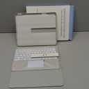 Harvopu for iPad Air 13 Inch & Pro 12.9 Case with Keyboard - Multi-Touch Trackpad, 7 Colors Backlit, Detachable Folio Cover for iPad Pro 12.9 (6th, 5th, 4th, 3rd gen), Air 13 M4/M3/M2 (Starlight-gray)