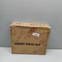 WOWLIVE Corner Bread Box for Kitchen Countertop, Double Layer Bamboo Bread Storage Container, Large Farmhouse Bread box with Acrylic Wavy Door Panel, Under Cabinet Organizer (Natural, Medium)