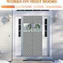 MAGZO Magnetic Thermal Insulated Door Curtain with Perspective Window, 48" x 80", Made of Oxford&Cotton, Weatherproofing Insulation Cover Blanket for Winter/Standard Entry Doors, Keep Cold Out, Grey (Gray)