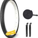 32-305 16x1.35 Bike Tire and Tube, 16x1.35 Bike Tire, 16 X 1.35 Bicycle Neumtico, with 2 Levers, Bicycle Replacement Parts for Commuting to Work or School, Heavy Duty Bicycles, not Include Wheels