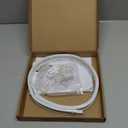 UrbanRed Flexible Bendable Ceiling Curtain Track, 2.9 ft (0.9 m), Mount for Rail with Curtain Tracks System, Room Divider, Curtains Rod, RV Ceiling Track for Curtains, White