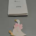 Lineshading 3 Pcs Silly Goose Birthday Party Decoration Pink Bow Wooden Silly Goose Baby Shower Decor Funny Table Centerpiece Gift for Party Favor Desk Tiered Tray, 5.9/4.7/3.9 Inch