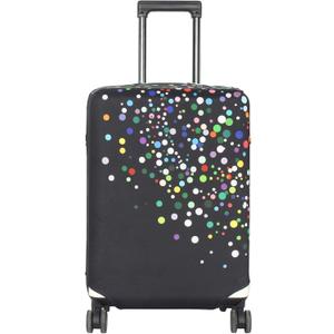 Washable Luggage Cover - Fashion Suitcase Protector Fits 23-26 Inch Luggage (Color Dots, M)