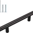 homdiy Black Drawer Pulls Cabinet Handles 10Pack - HD201BK Cabinet Door Handles 4-1/2 in Hole Centers Cabinet Hardware Modern Cabinet Pulls for Kitchen Cabintes