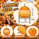 1.3 Gallon Fall Pumpkin Plastic Drink Dispenser with Metal Stand