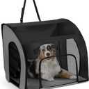 K&H Pet Products Enclosed Large Dog Car Seat, Travel Safety Carrier, Dog Travel Car Seat, Soft-Sided Covered Pet Carrier, Washable Pad, Multiple Entrances, Mesh Windows - Large 29.5 X 22 X 25.5in