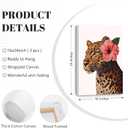 Trendy Leopard Wall Art Pink Cheetah Print Room Decor Leopard Flower Canvas Wall Decor Cheetah Aesthetic Poster Girly Pink Preppy Picture Funky Y2k Artwork for Girl Bedroom 16x24x3 Inch Wrapped Canvas