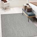 Adiva Rugs Outdoor Indoor Area Rug, Weather Resistant, Easy to Clean, Stain Resistant Floor Mat for Dining Room, Backyard, Deck, Patio (Silver Weiss, 2'6" x 7')