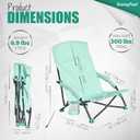 SUNNYFEEL Folding Low Camping Beach Chair 2 Pack, Portable Backpacking Chairs with Cup Holder,Carry Bag Compact & Heavy Duty for Adults 300 LBS for Outdoor Picnic Fishing Sand Lawn, 22.44 inches x 22.05 inches x 27.76 inches