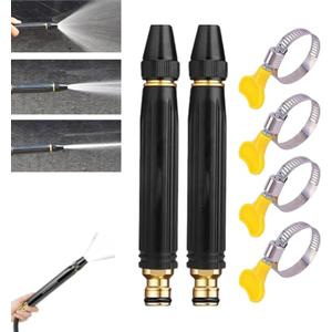 High Pressure Hose Nozzle, 2026 Upgraded High Pressure Water Gun & Nozzle Set Multi Function Home Lawn & Garden Pressure Washer for Plant Watering Lawn Car