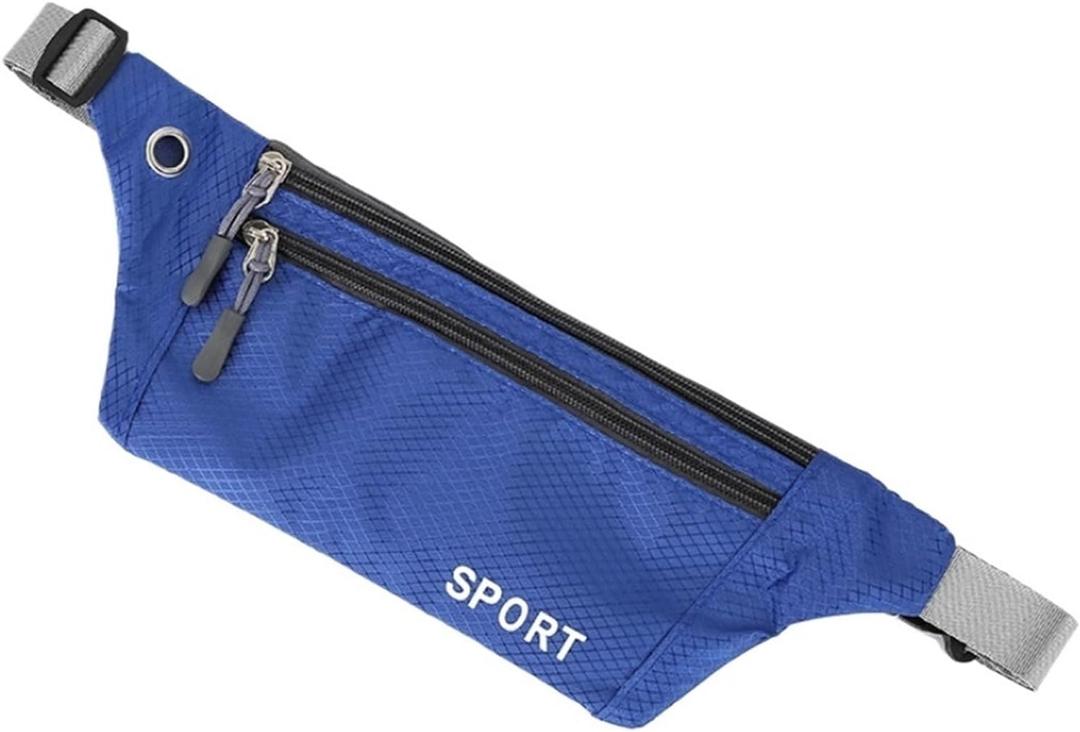 Running Waist Packs Waist Bag Sports Phone Men's Belt Bag Ultra-Thin Waterproof Mini Fanny Pack Women Run Light Waist Pouch for Running Workout (Light Blue)
