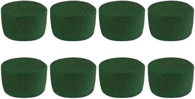 8 Packs Round Floral Foam Blocks for Fresh and Artificial Flowers Arrangements Green Styrofoam Block for Wedding Aisle Flowers Party Decoration DIY Craft